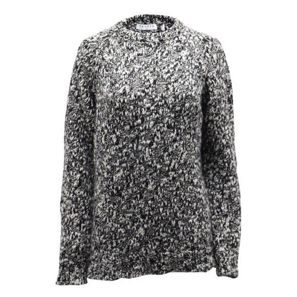 Sandro Men’s Chunky Black and White Weave Sweater